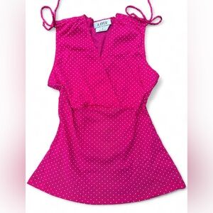 Y2K Vintage Rare A.Byer Babydoll Blouse Size medium Early 2000s Pink Sheer Fairy